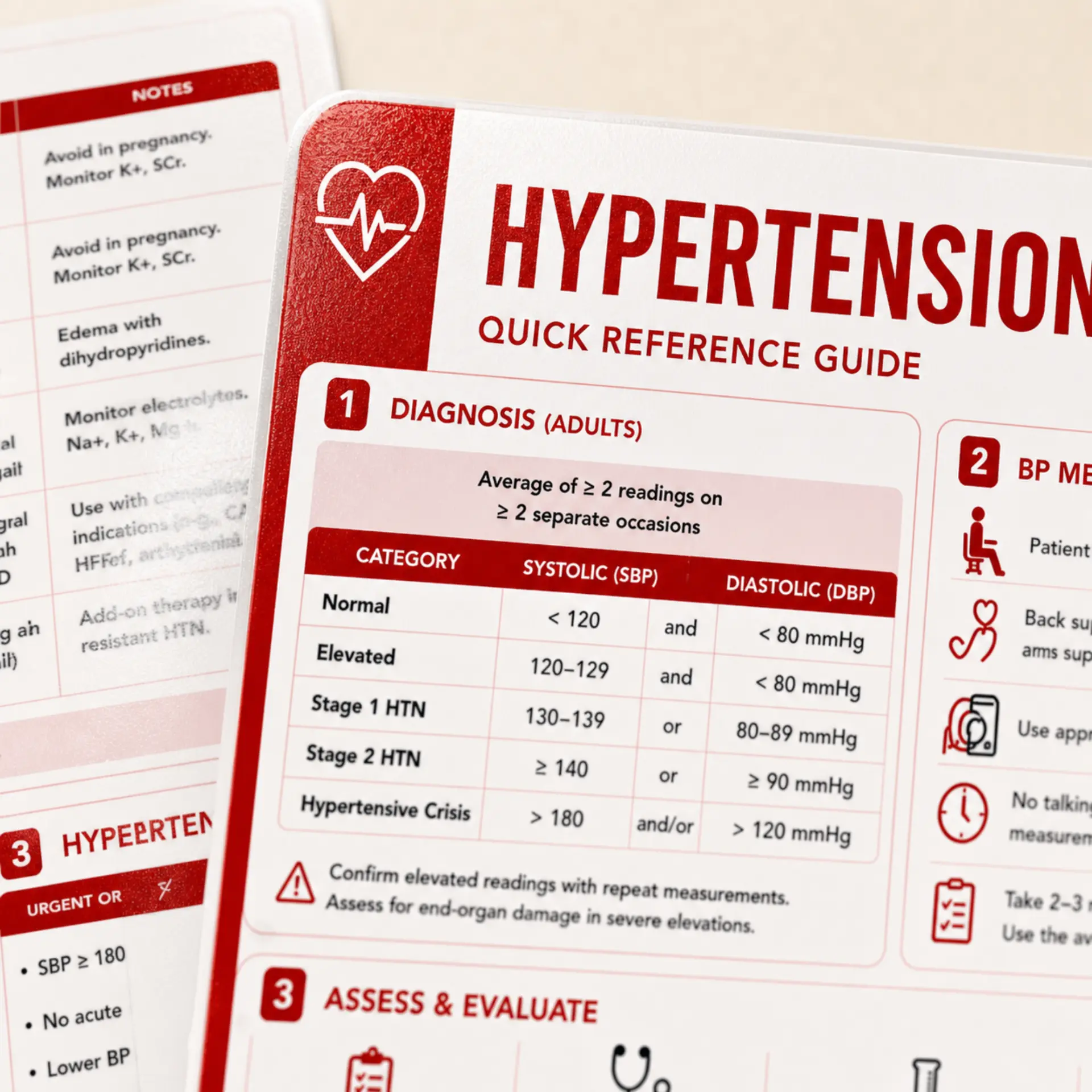 Hypertension clinical pocket card, photo 2