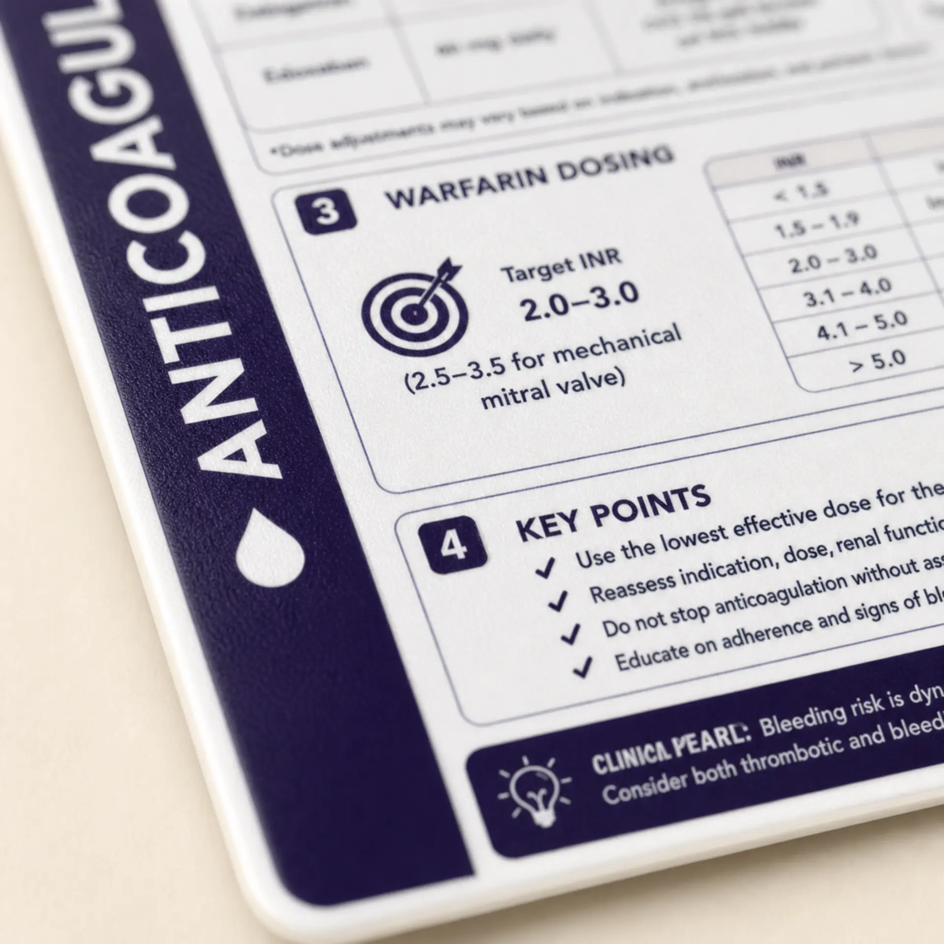 Anticoagulation clinical pocket card, photo 2