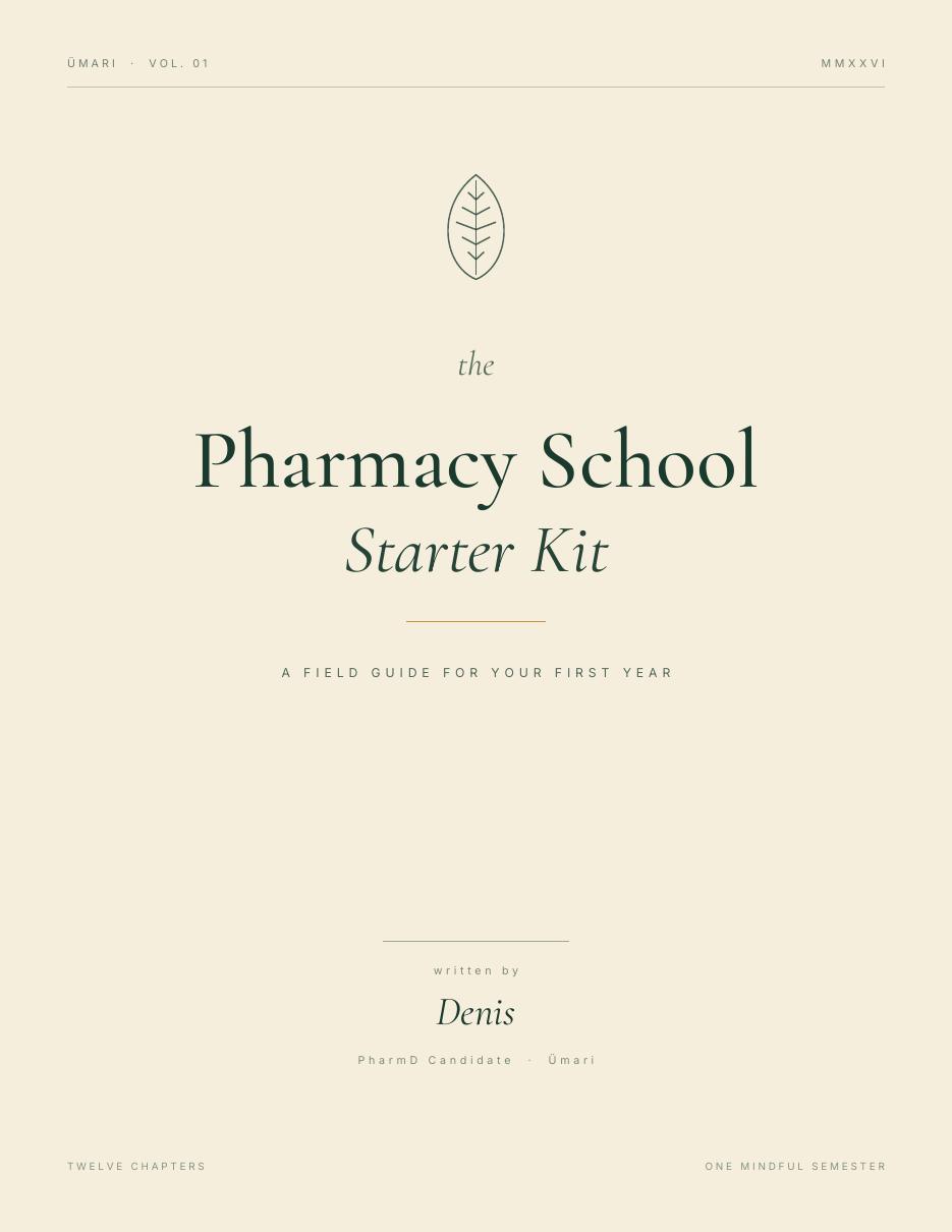 The Pharmacy School Starter Kit cover