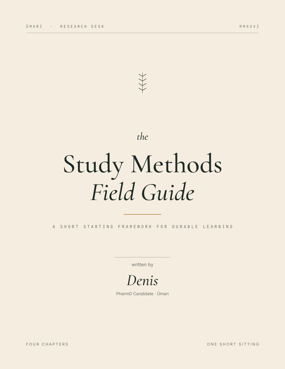 Cover of The Study Methods Field Guide